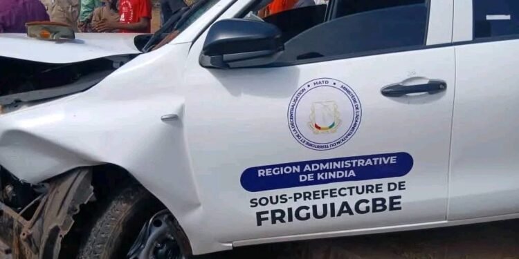 Kindia : un mort et plusieurs blessés dans un accident impliquant le véhicule du sous-préfet de Friguiagbé