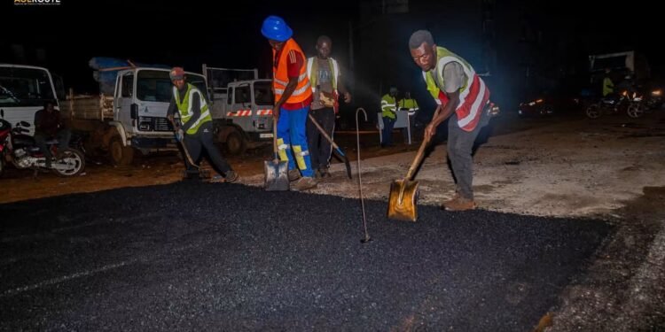 Axe  T4–Lambanyi–Sangoya: l’AGEROUTE poursuit ses travaux à la satisfaction des usagers