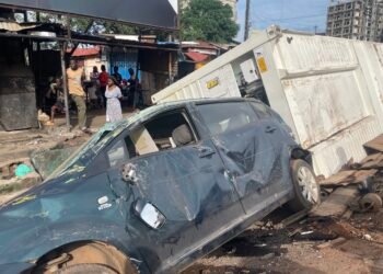 Gbessia : un grave accident fait des blessés au rond-point de l’aéroport